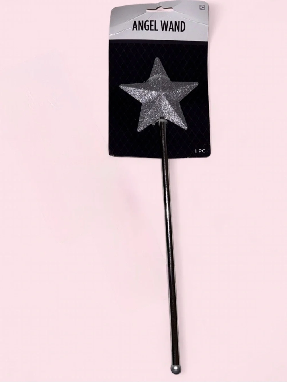 Silver Glitter Star Wand (15”)
